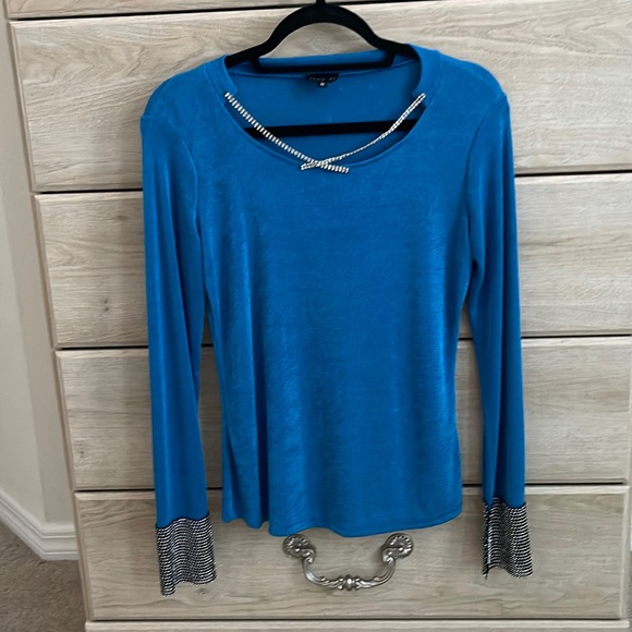 Rhinestone Cross-Neck Top - Picture 1 of 4